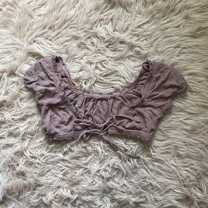 Tie front crop top